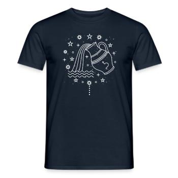 Aquarius Zodiac Sign Zodiac Horoscope - Men's T-Shirt - navy - Front - AI Model Male 178 light (178cm)