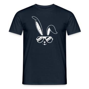 Osterhase mit Sonnenbrille | Vintage - Männer T-Shirt - Navy - Vorne - AI Model Male 178 light (178cm)