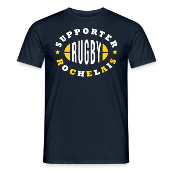 Rugby La Rochelle supporter Rochelais - T-shirt homme - marine - Devant - AI Model Male 178 light (178cm)