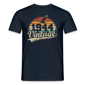 Vintage 1944 Vintage Birthday Gift Retro - Men's T-Shirt - navy - Front - AI Model Male 178 light (178cm)