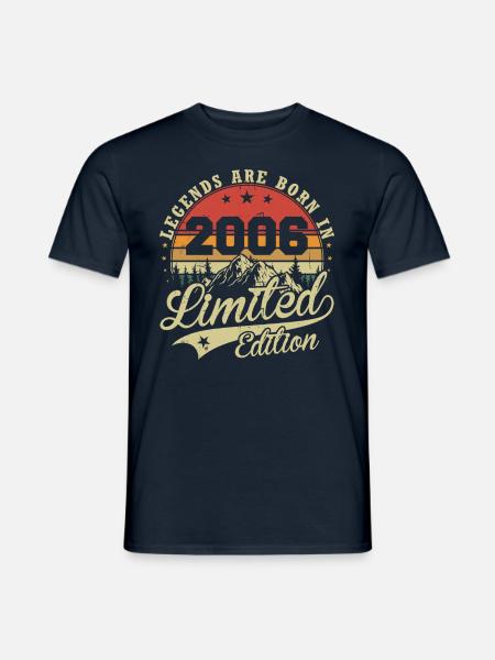 2006 geboren Legenden Jahrgang Geburtstag Geschenk - Männer T-Shirt - Navy