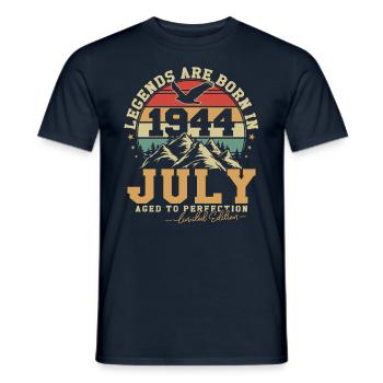 Juillet 1984 Vintage Rétro Anniversaire 1984 Cadeau - T-shirt homme - marine - Devant - AI Model Male 178 light (178cm)