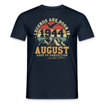 August 1944 Vintage Retro Geburtstag 1944 Geschenk - T-shirt homme - marine - Devant - AI Model Male 178 light (178cm)