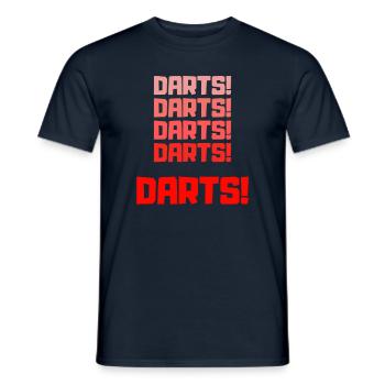 Darts! Darts! Darts! Darts! Darts! - Men's T-Shirt - navy - Front - AI Model Male 178 light (178cm)