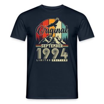Original Septembre 1994 Vintage Anniversaire - T-shirt homme - marine - Devant - AI Model Male 178 light (178cm)