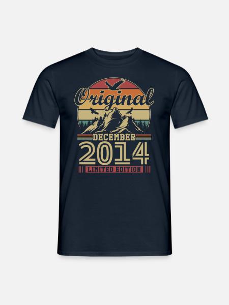 Jahrgang Dezember 2014 Vintage Geburtstagsgeschenk - Mænd T-shirt - marineblå