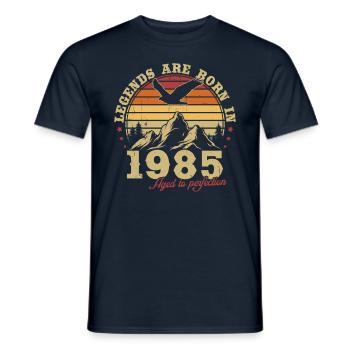 Vintage 1985 Vintage Retro Birthday Gift - Men's T-Shirt - navy - Front - AI Model Male 178 light (178cm)