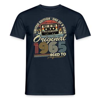Original 1965 Vintage Cadeau d’anniversaire Rétro - T-shirt homme - marine - Devant - AI Model Male 178 light (178cm)
