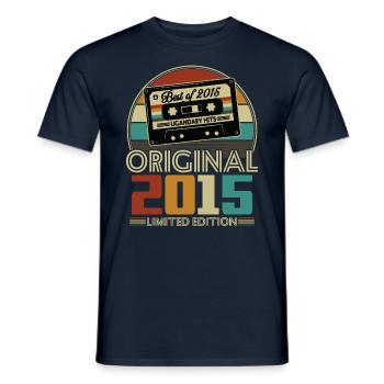 Original 2015 10e Anniversaire Cadeau Vintage - Men's T-Shirt - navy - Front - AI Model Male 178 light (178cm)