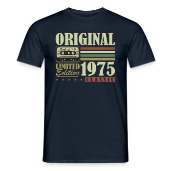 Original 1975 Vintage Rétro Cadeau d’anniversaire - T-shirt homme - marine - Devant - AI Model Male 178 light (178cm)