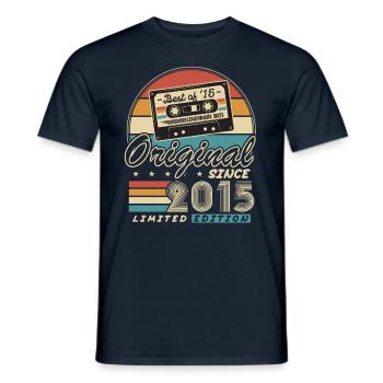 Original depuis 2015 Vintage Cadeau Anniversaire - T-shirt homme - marine - Devant - AI Model Male 178 light (178cm)