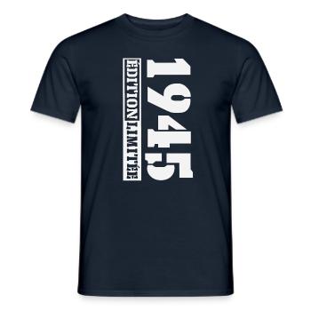 1945 Édition Limitée Humour Anniversaire 80 Ans - T-shirt homme - marine - Devant - AI Model Male 178 light (178cm)