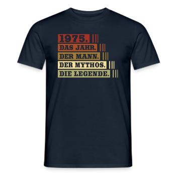 Vintage Born 1975 Man Myth Legend - Men's T-Shirt - navy - Front - AI Model Male 178 light (178cm)