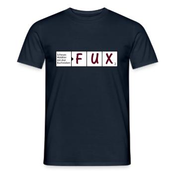 Fuchs Fux T-shirt / / Animal Puzzles / / Humour - T-shirt homme - marine - Devant - AI Model Male 178 light (178cm)