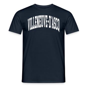 Villeneuve-d'Ascq - Men's T-Shirt - navy - Front - AI Model Male 178 light (178cm)