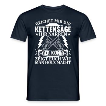 Förster Kettensäge Holzfäller - Holzknecht Waldarb - Männer T-Shirt - Navy - Vorne - AI Model Male 178 light (178cm)