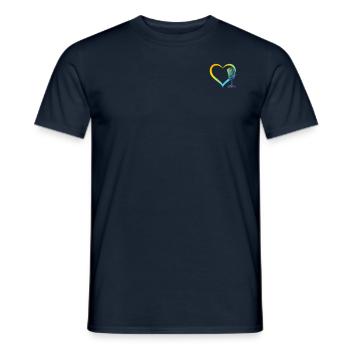 Podcast Mic Podcasting Podcast Heart Podcast - T-shirt homme - marine - Devant - AI Model Male 178 light (178cm)