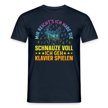 Klavier Spieler Pianisten - Lustiger Klavierspiele - Männer T-Shirt - Navy - Vorne - AI Model Male 178 light (178cm)