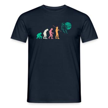 Astronaute de voyage spatial aérospatial Évolution Astrona - T-shirt homme - marine - Devant - AI Model Male 178 light (178cm)