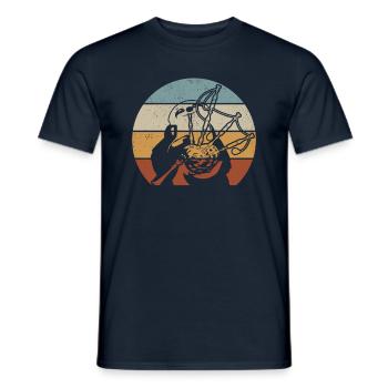 Sloth Bagpipe Player Bagpiping Sloth Bagpiper - Men's T-Shirt - navy - Front - AI Model Male 178 light (178cm)