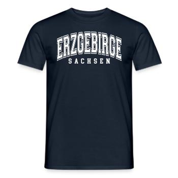Erzgebirge - Männer T-Shirt - Navy - Vorne - AI Model Male 178 light (178cm)