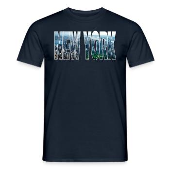 New York - T-shirt homme - marine - Devant - AI Model Male 178 light (178cm)