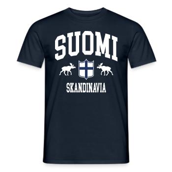 Finnland - Männer T-Shirt - Navy - Vorne - AI Model Male 178 light (178cm)