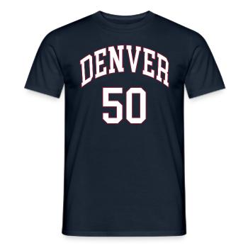 Denver 50 - T-shirt homme - marine - Devant - AI Model Male 178 light (178cm)