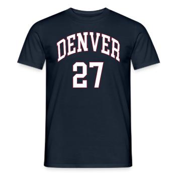 Denver 27 - T-shirt homme - marine - Devant - AI Model Male 178 light (178cm)