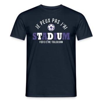 football toulouse Je peux pas j' ai stadium - T-shirt homme - marine - Devant - AI Model Male 178 light (178cm)