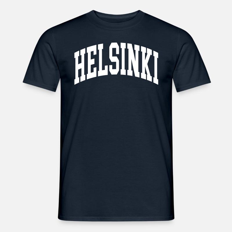 Helsinki - Miesten T-paita - laivasto sininen