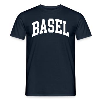 Basel - Männer T-Shirt - Navy - Vorne - AI Model Male 178 light (178cm)