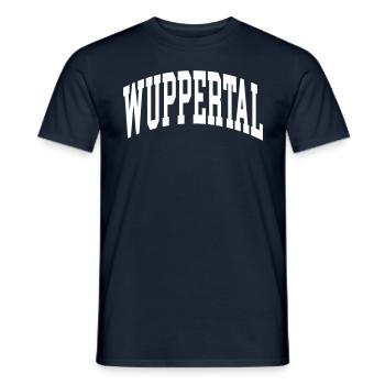 Wuppertal - Männer T-Shirt - Navy - Vorne - AI Model Male 178 light (178cm)