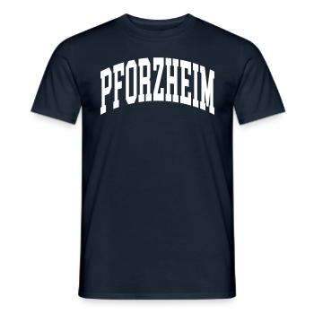 Pforzheim - Männer T-Shirt - Navy - Vorne - AI Model Male 178 light (178cm)