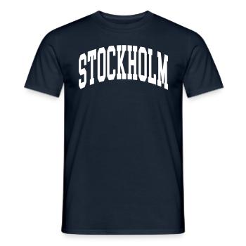 Stockholm - T-shirt homme - marine - Devant - AI Model Male 178 light (178cm)