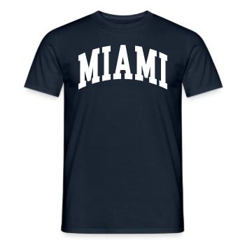 Miami - T-shirt homme - marine - Devant - AI Model Male 178 light (178cm)