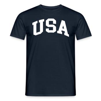 United States - Men's T-Shirt - navy - Front - AI Model Male 178 light (178cm)