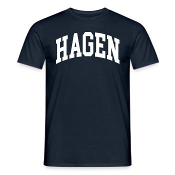 Hagen - Men's T-Shirt - navy - Front - AI Model Male 178 light (178cm)