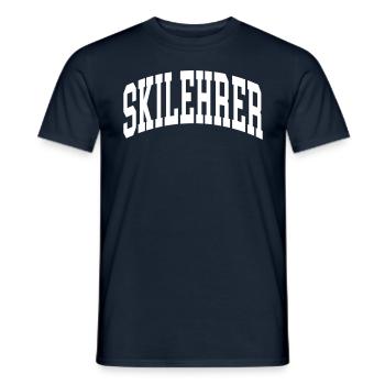 Skilehrer - Männer T-Shirt - Navy - Vorne - AI Model Male 178 light (178cm)