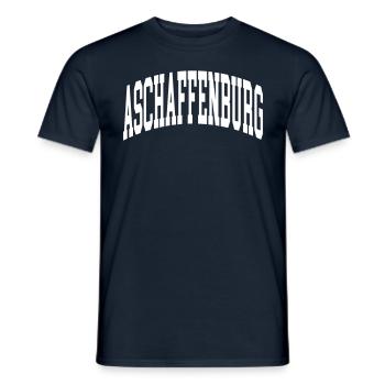 Aschaffenburg - Männer T-Shirt - Navy - Vorne - AI Model Male 178 light (178cm)