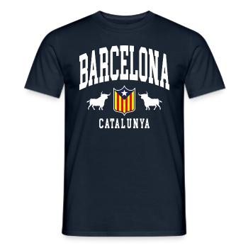 Barcelona - Men's T-Shirt - navy - Front - AI Model Male 178 light (178cm)