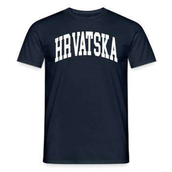 Croazia - T-shirt uomo - navy - Fronte - AI Model Male 178 light (178cm)