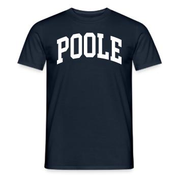 Poole - Männer T-Shirt - Navy - Vorne - AI Model Male 178 light (178cm)