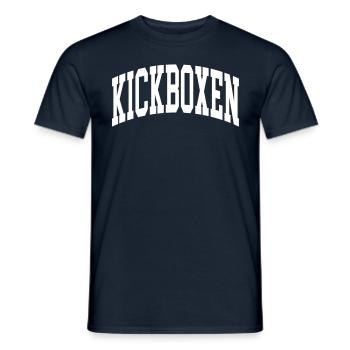 Kickboxen - Männer T-Shirt - Navy - Vorne - AI Model Male 178 light (178cm)