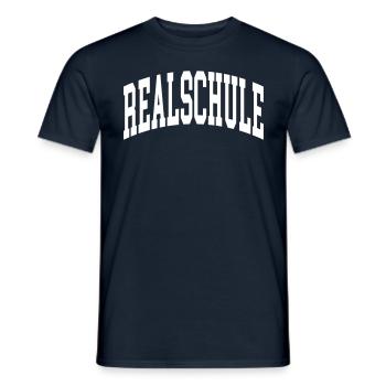 Realschule - Männer T-Shirt - Navy - Vorne - AI Model Male 178 light (178cm)