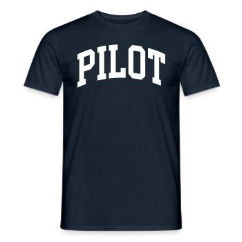 Pilot - Men's T-Shirt - navy - Front - AI Model Male 178 light (178cm)