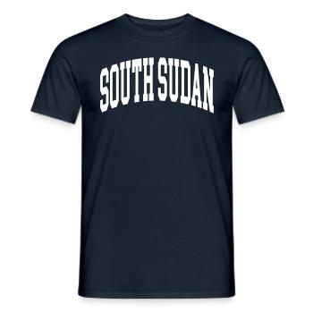 South Sudan - Men's T-Shirt - navy - Front - AI Model Male 178 light (178cm)