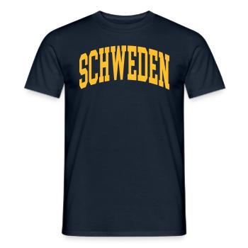 Schweden - Männer T-Shirt - Navy - Vorne - AI Model Male 178 light (178cm)