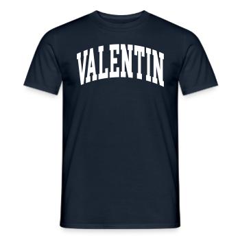 Valentin - Männer T-Shirt - Navy - Vorne - AI Model Male 178 light (178cm)