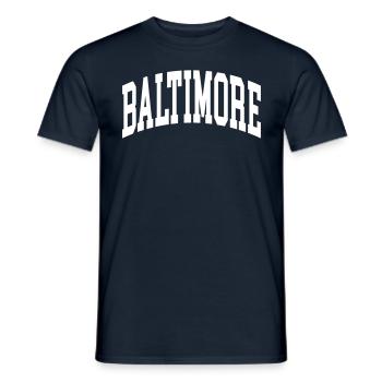 Baltimore - Men's T-Shirt - navy - Front - AI Model Male 178 light (178cm)